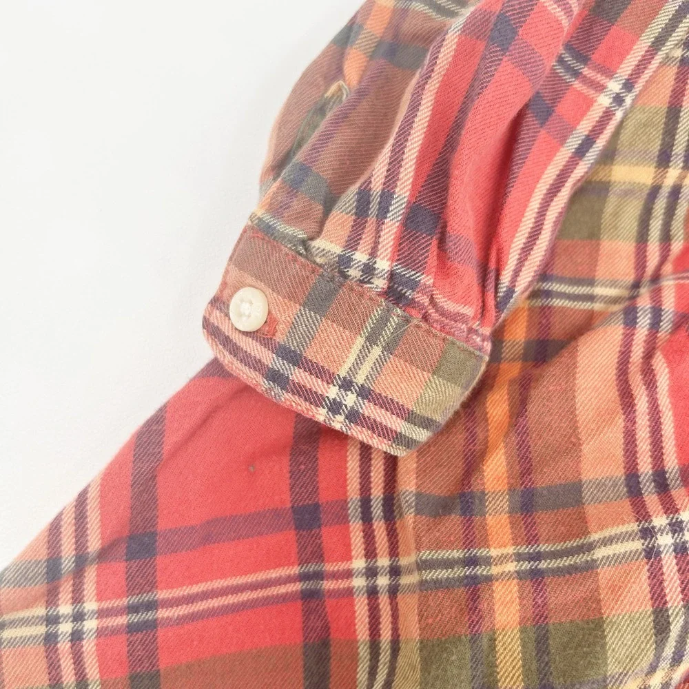 Ralph Lauren Baby Girls Tartan Plaid Long Sleeve‎ Ruffle Fall Cotton Dress 24M